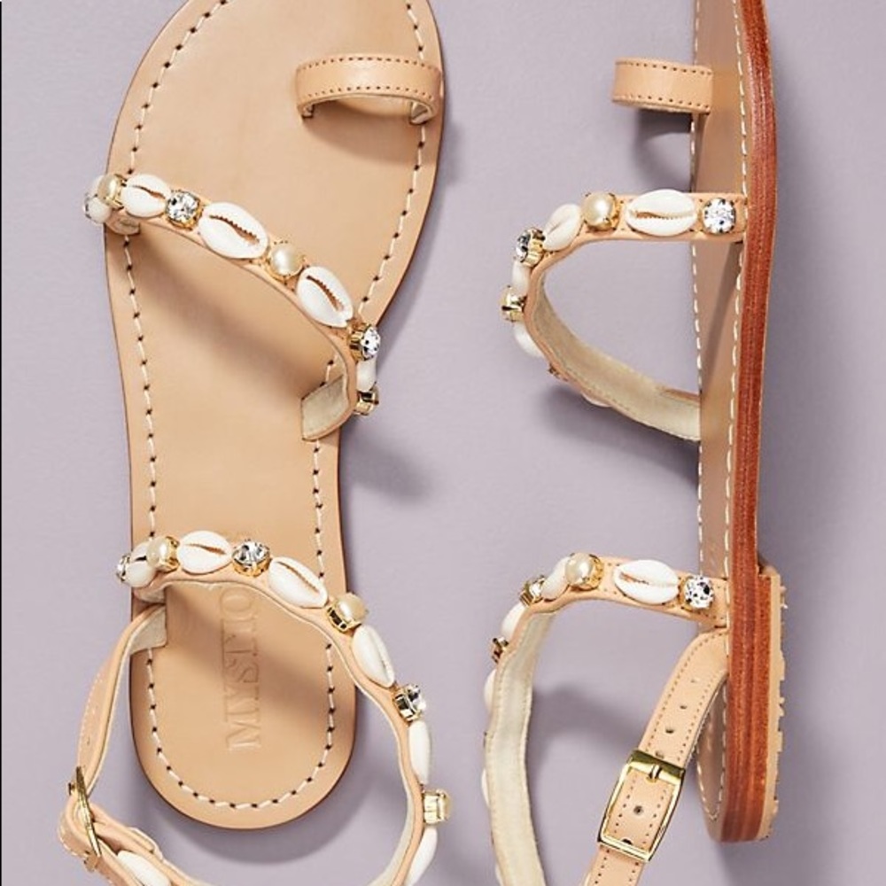 Mystique Shell-Embellished Sandals